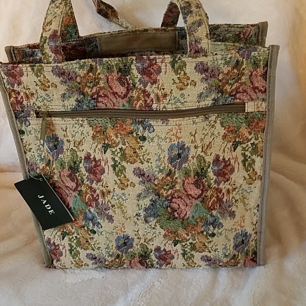 Jade nwt tapestry fabric purse/tote